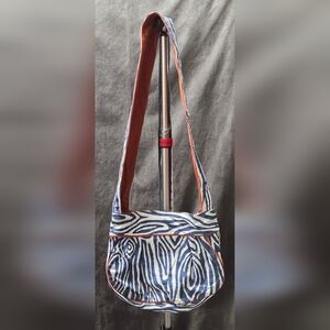Stylish Blue and White Crossbody Bag
